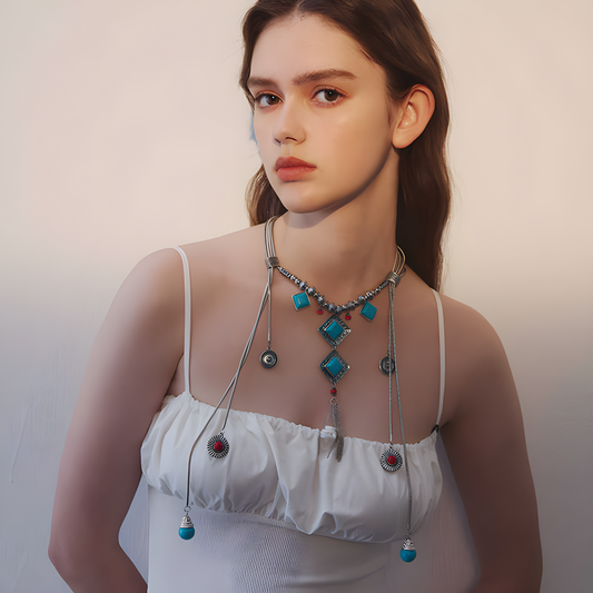 Luna - Bohemian Turquoise Necklace