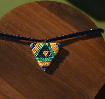 Muse - Bohemian Woven Color-Block Necklace