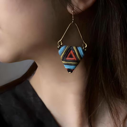 Muse - Bohemian Vintage Color-Block Earrings