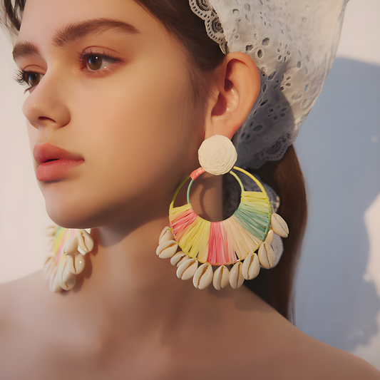 Muse - Bohemian Shell Tassel Earrings